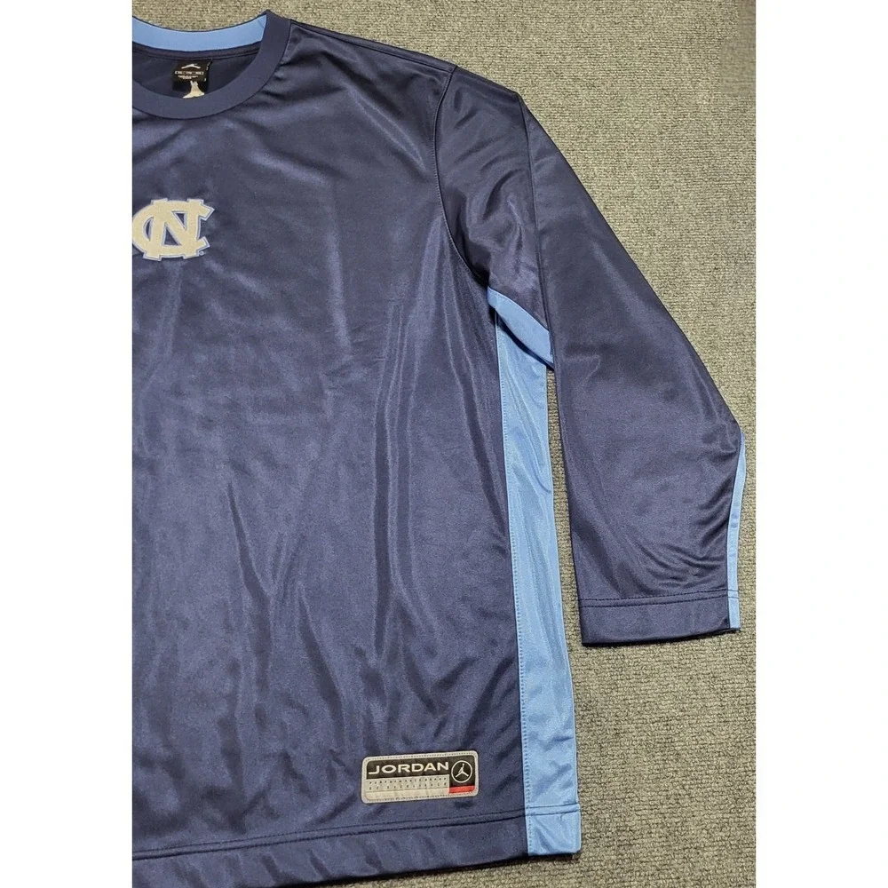Vtg Jordan North Carolina Tar Heels Men's Navy Blue Shooting Jersey Size XXL